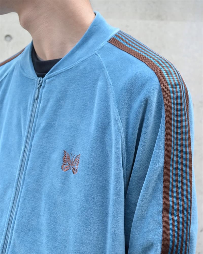 蝶々刺繍入りベロアトラックジャケット