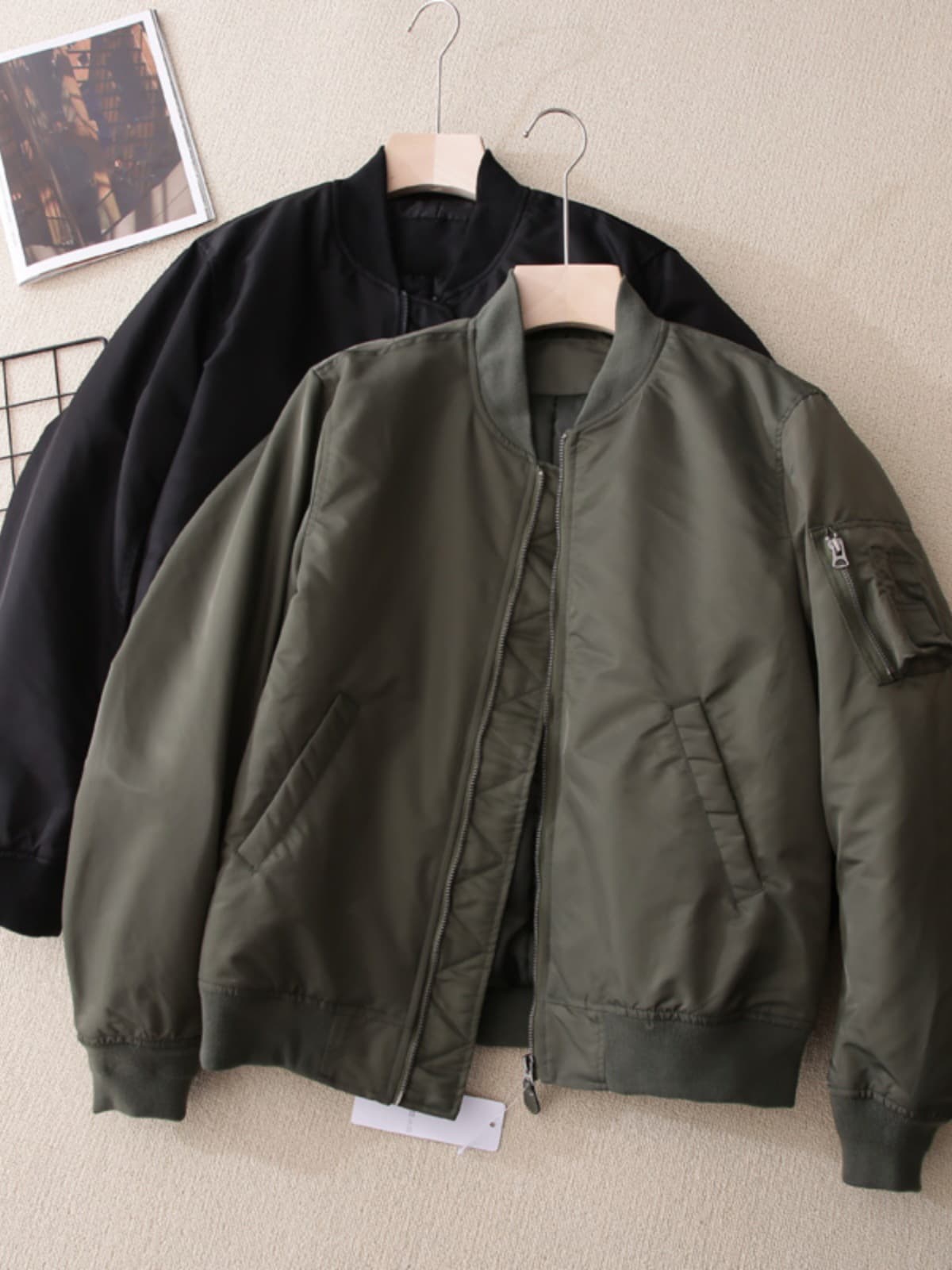 トラックジャケット 軽量 中綿入り ミリタリー ジャケット