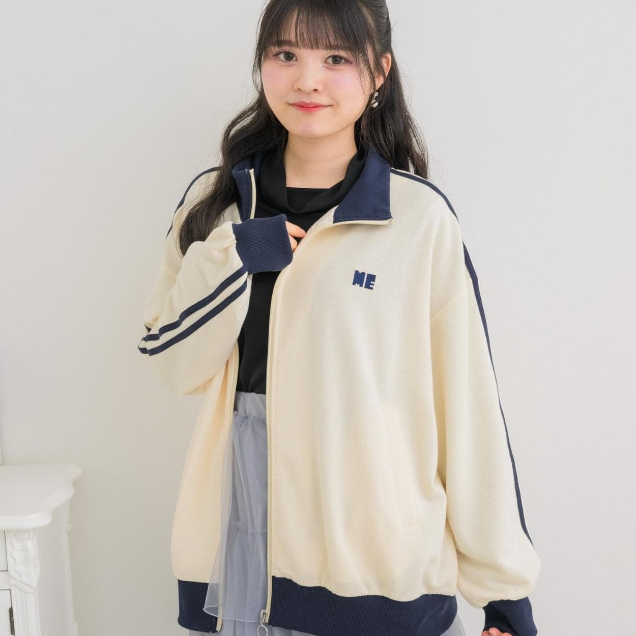 レトロ学生風トラックジャケット