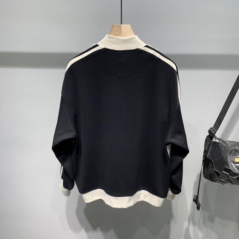 アシンメトリー配色切替トラックジャケット